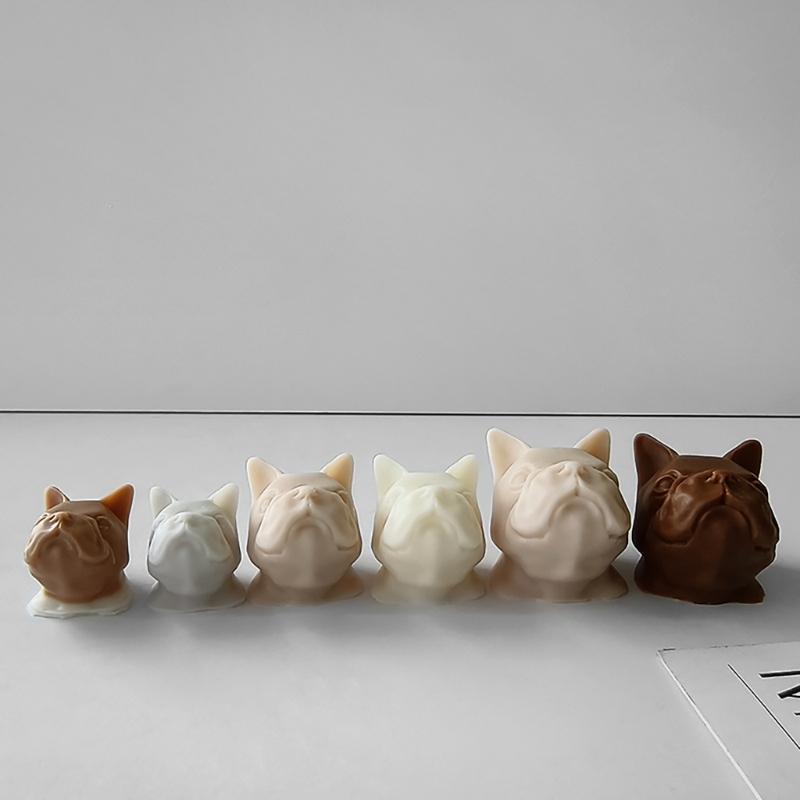 Dog Head Candle Mold DIY Aromatherapy Candles Casting Molds Handcrafted Epoxy Resin Ornaments for DIY Enthusiasts