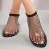 Crystal Loafers Woman Luxury Designer Mesh Flats Casual Walking Shoes 2026 Summer Shallow Dress Cool Boots Versatile Sandalias