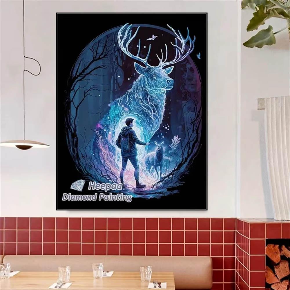 Harry P-Potter and Elk Deer Cartoon Diamond Painting Kits Photo Art 5d Diy Full Drills Mosaic Cross Stitch Embroidery Home Decor