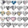 Heart Shape Copper Family Lover Affection Pendant Charm Beads Fit Original Fashion Bracelet Diy Jewelry For Women