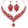 DIEZI Baroque Luxury Water Drop Rhinestone Choker Necklace Earrings Jewelry Sets Wedding Party AB Crystal Jewelry Accessories