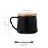 Europäischer Stil Knochenporzellan Keramiktasse mit Deckel & Untersetzer