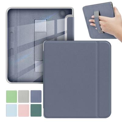 7 Inch e-Reader Case Auto Wake/Sleep with Hand Strap Smart Cover Wear Resistant Acrylic Protective Shell for KOBO Libra Color/2