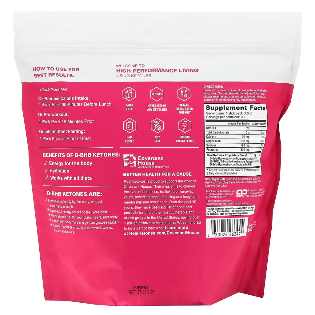 Shift, Raspberry Lemonade, Drink Mix 30 Packets, 7.6G (0.27Oz) Each