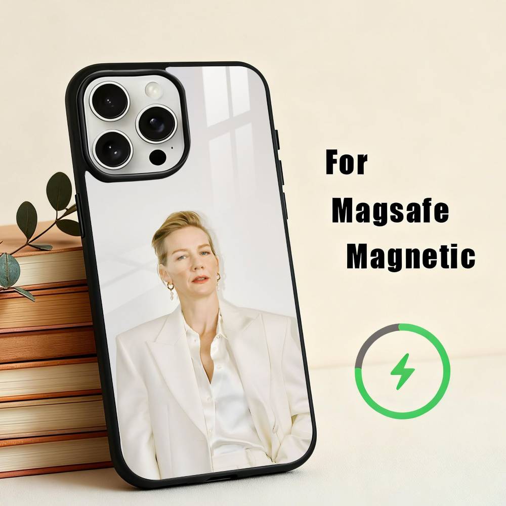 German Actress Sandra Huller   Phone Case For iPhone17,16,15,14,13,12,11 Plus,For Magnetic Wireless Charge Cover