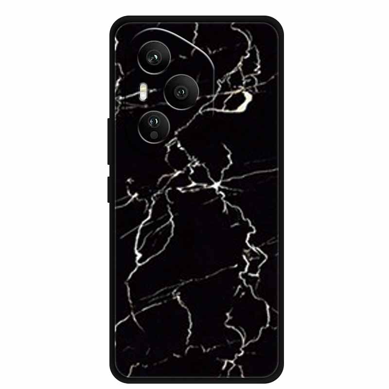 For Honor 400 Pro 5G Case Honor 400 5G Marble Painted Silicone Back Cover Cases for Honor 400 Pro/ 400 TPU Black Case 400 Pro 5G