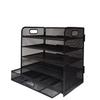Five-Tier Metal Desktop File Holder with Drawer & Pen Holder