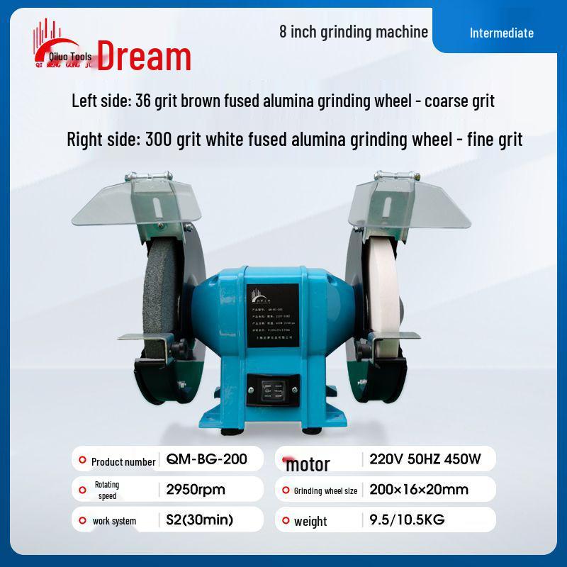 8-inch Industrial Electric Bench Grinder Polisher, 220V