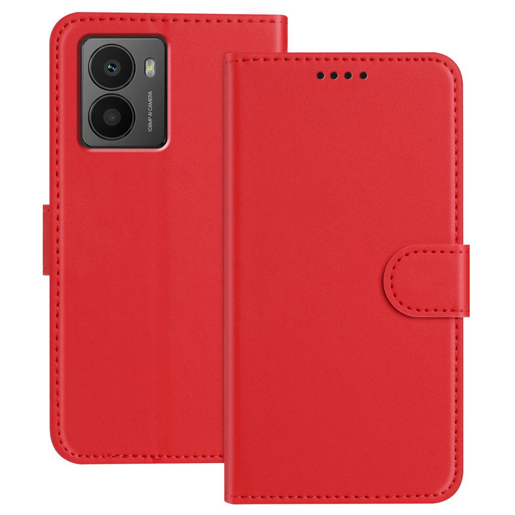 Für HMD Fusion 5G Lederhülle Brieftasche Ständer Einfarbig Anti-Sturz Handyhülle