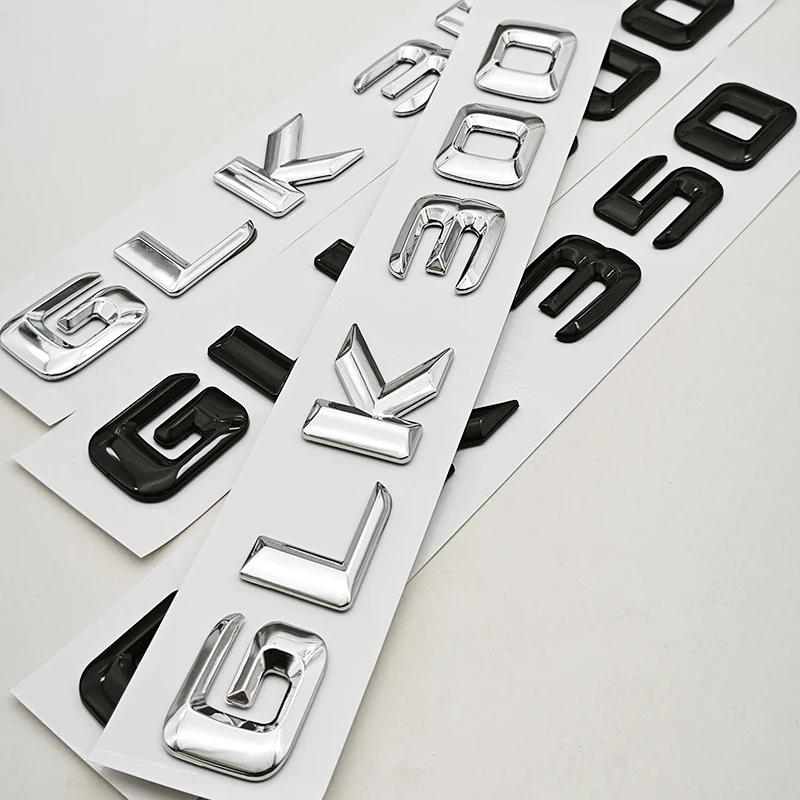 3D ABS Letters Logo GLK220 GLK300 GLK350 Badge Rear Trunk Sticker For Mercedes Benz GLK220 GLK300 GLK350 X204 Accessories