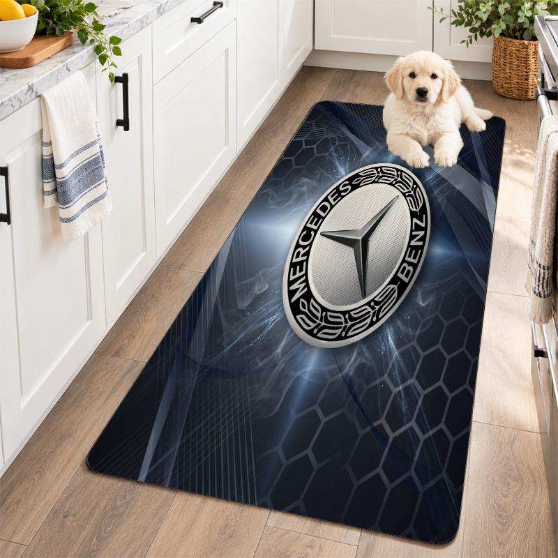 Flannel Kitchen Mat Mercedes Soft Area Rug Non Slip Floor Carpet Home Decoration