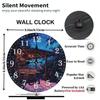 Handcrafted 25cm Round Wood Wall Clock for Personalized Home Decor