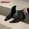 Fashion Fashion Pointed Toe Modern Ladies Ankle Boots With Footwear Low Heel Women Stretch Short Boots Female Pumps Shoes Lady