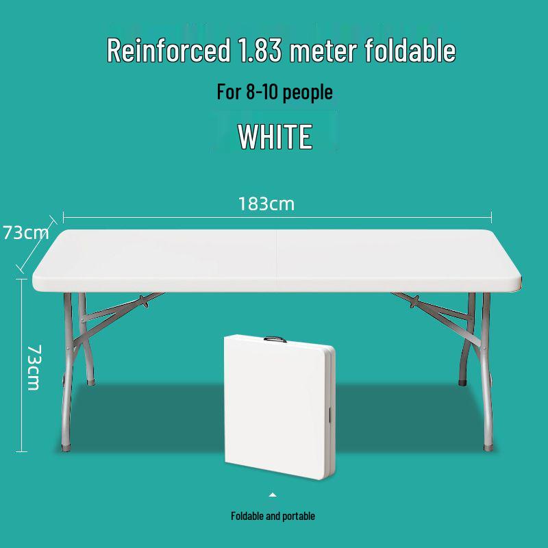 Portable Rectangular Folding Table - Simple Study, Computer Desk, or Outdoor Dining