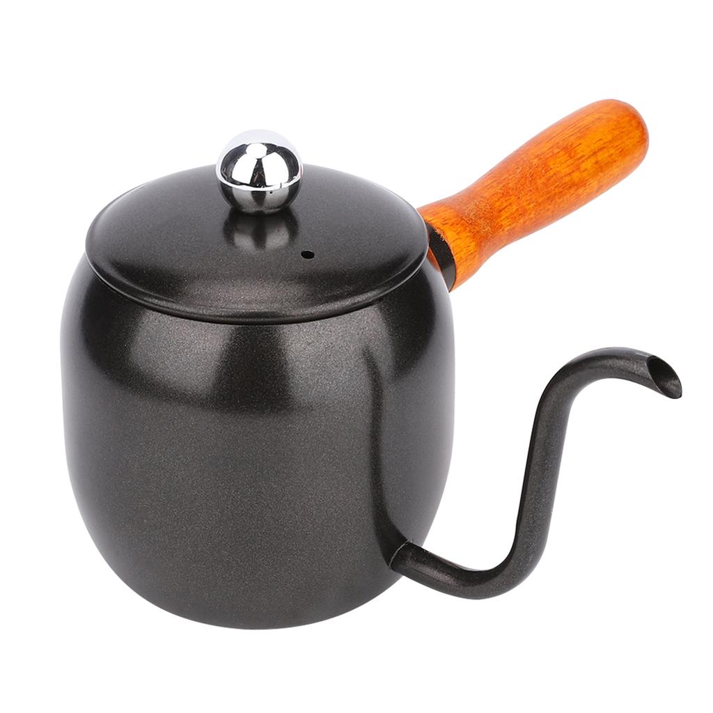 Hushålls Kaffepanna i Rostfritt Stål Kaffedroppande Vattenkokare Tekanna Pipad Vattenkokare 500ml