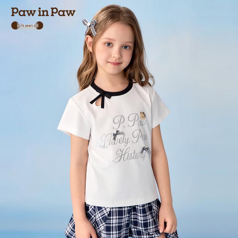 PawinPaw Girls Cartoon Bear Short-Sleeve T-Shirt 120
