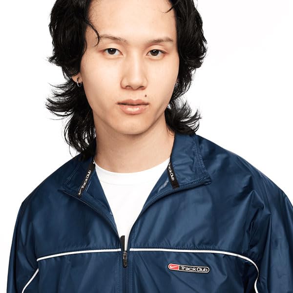 Nike Track Club Running FB5516 410 Men's Storm-FIT Jacket, Navy, (Size L)