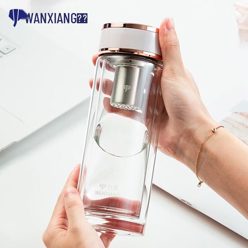 WANXIANG Double-Layer Heat-Resistant Glass Cup