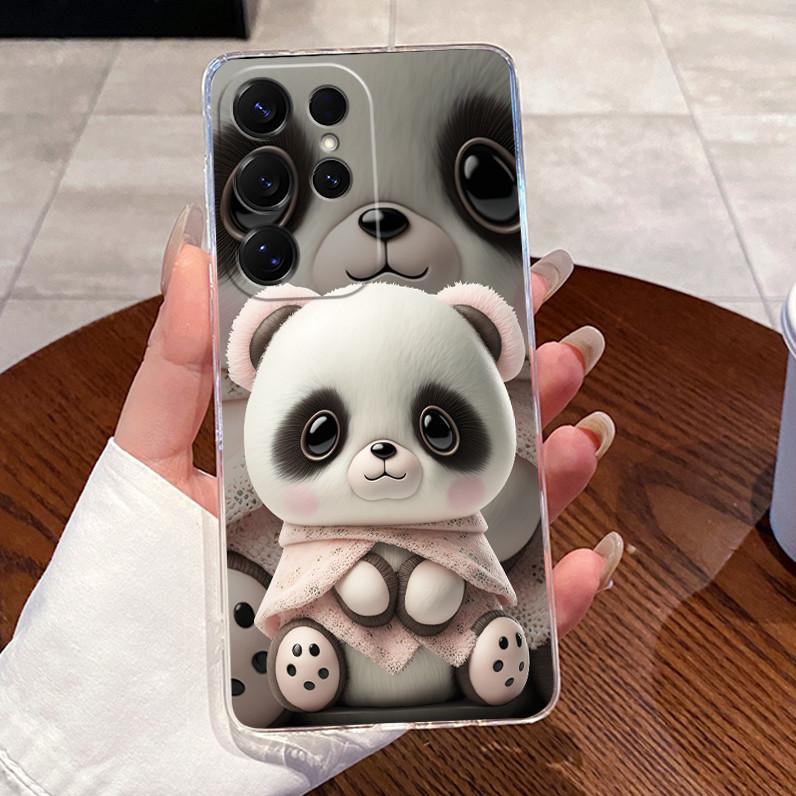 For Samsung S26 Ultra Casing For Samsung Galaxy S26 Plus Ultra 5G Phone Case Luxury Funny Cute Rabbit Cat Transparent Back Cover