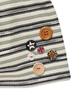 CAVISH Striped Button Beanie Ivory(Cv2Gsuab21A)