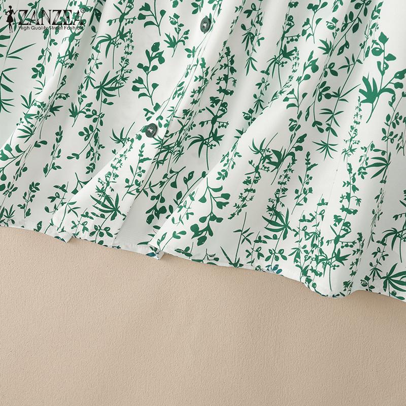 ZANZEA Women Casual Round Neck Print Summer Sleeveless Tank Tops