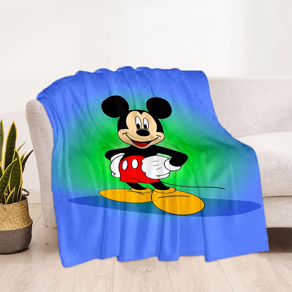Mickey Mouse Starry Night Blanket Warmthful Decor Perfect for Sofa Office Chair Livingroom Four Seasons Universal Playful Design