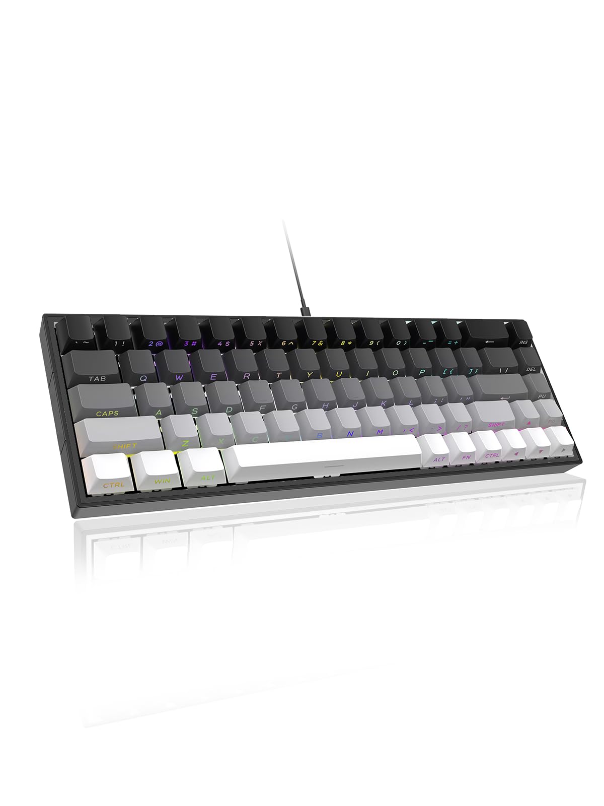 

ZIPFORCE Gaming Mechanical Blue Liner Wired Mix PBT 100 Million Keystroke Compact Gaming Keyboard Keyboard, 68-Key Keyboard, Switches, Type-C чорний