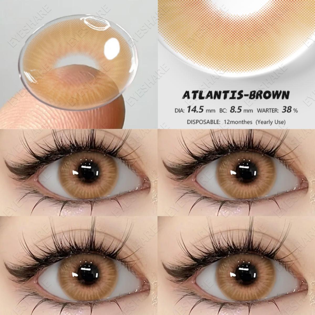 

Цветные контактные линзы EYESHARE, сапфировые линзы для очков, небесно-голубые контактные линзы, коричневые линзы, серые контактные линзы натурального цвета, 1 пара 0