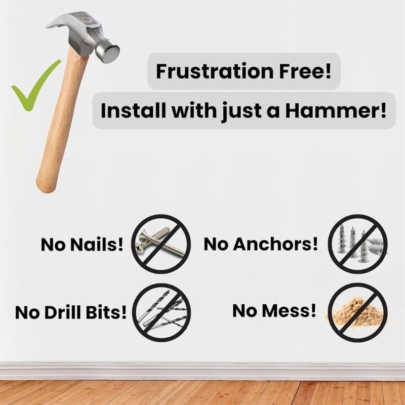 Hammers Mounting Bracket For Skylights Calendar 15inch Plastic Wall Hangers No Tool Required DamageFree Installation All Accessories Provided