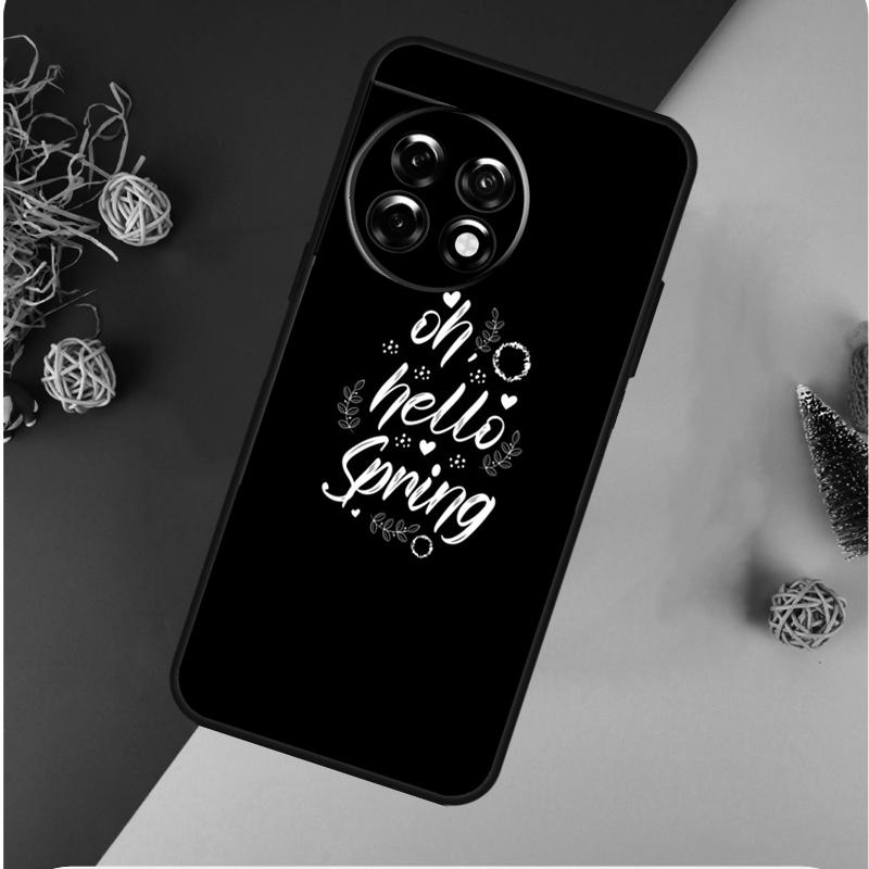Üdvözöljük Tavaszi Virágok For OnePlus 13 12 11 12R 13R 9 10 Pro 8T 9RT 10T 10R Nord 4 CE 2 3 Lite N20 N30 Telefon tok