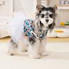Floral Dog Dress Small Dogs Dress with White Tulle Skirt Summer Tutu Dress for Puppies Bichon Frise Schnauzer Small Breeds