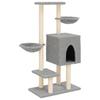 VidaXL Cat Tree with Sisal Scratching Posts Light Grey 117 Cm 172119
