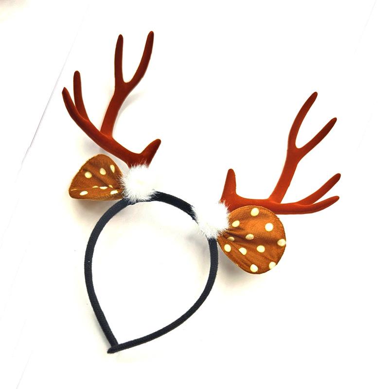Christmas Snowflake Antler Headband: Cute Winter Hair Accessory for Women