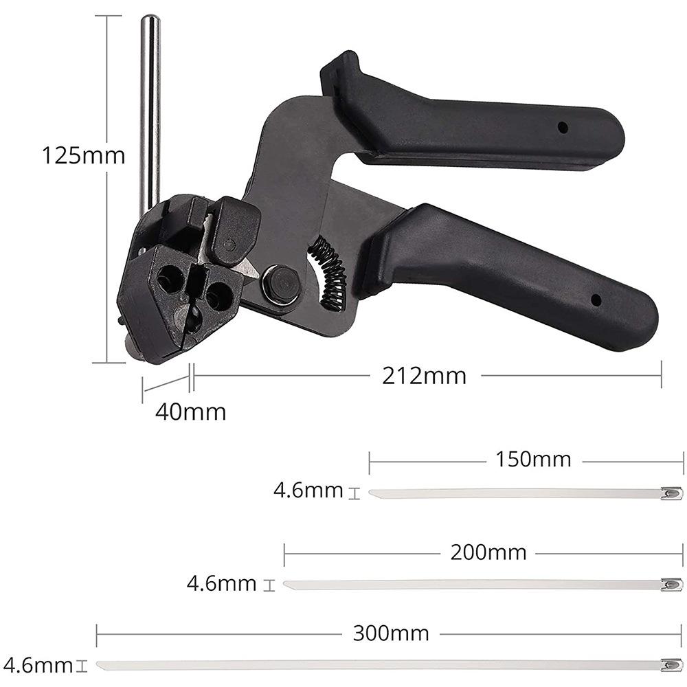 Stainless Steel Cable Tie Pliers - Manual Wire Tie Gun & Band Tensioner