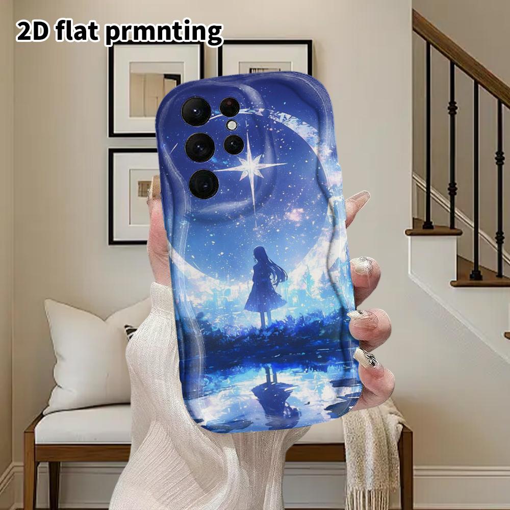 Phone Case: 2D Flat Samsung Galaxy A34 A35 M05 M06 S20 S22 S21 FE Plus 5G Protective Case, Couple Style, Silver Little Bear, Christmas and Halloween G