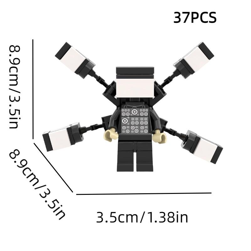 Skibidi Toilet Toy Abs Plastic Building Blocks For Kids 669d Super Tv Man