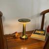 Vintage Metal Desk Lamp USB Rechargeable Portable Touch Table Lamp Bedside Night Light for Bar KTV Hotel Coffee Shop Bedroom Bar