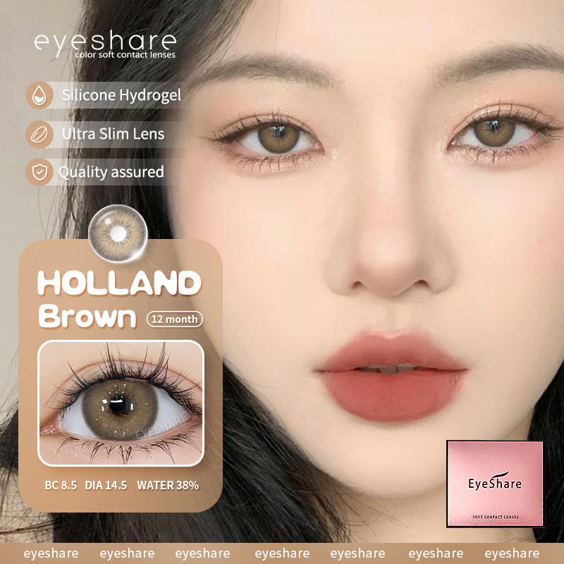 1 Pair Natural Color Contact Lenses for Eyes Brown Lenses Colorcon Korean Lenses Yearly Beauty Blue Eye Contacts Lens
