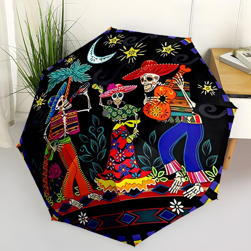 Parapluie Pliant Automatique Squelette Rétractable Compact Ouverture/Fermeture Automatique Parapluie Léger Adapté aux Voyages en Plein Air Fonctionnement Automatique