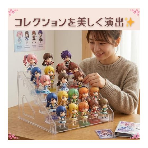 Acrylic Stand Case Display Stand Figure Stand Clear (Set of 2, 7 Tiers)