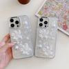 Transparente 3D Dreidimensionale Blume Handyhülle für iPhone 11 12 13 14 15 16 Pro Max Stoßfeste Hülle Funda für iPhone Hüllen