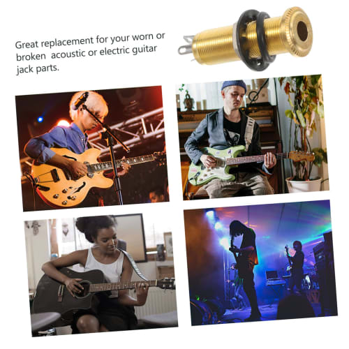 QUMIIRITY Flush Mount Guitar Output Jack, 1/4" (635mm) Stereo Phone Jack for Threaded Cylinder Base