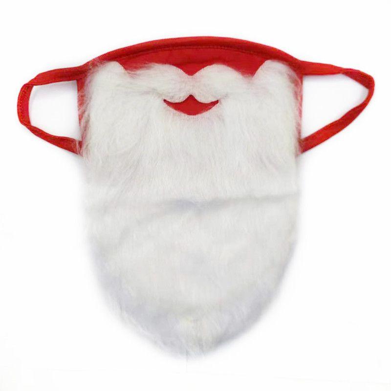 Christmas Santa Claus Eyebrows Beard Party Mask Set For Adults Soft And Fluffy Cotton Fabric