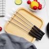 6PCS 10.2 Inch Stainless Steel Fondue Forks Cheese Fork Fruit Forks With Heat-blocking Handle For  Pot Barbecue