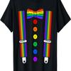 LGBT Pride Shirt, Gay Rainbow Tuxedo Suspenders T-Shirt
