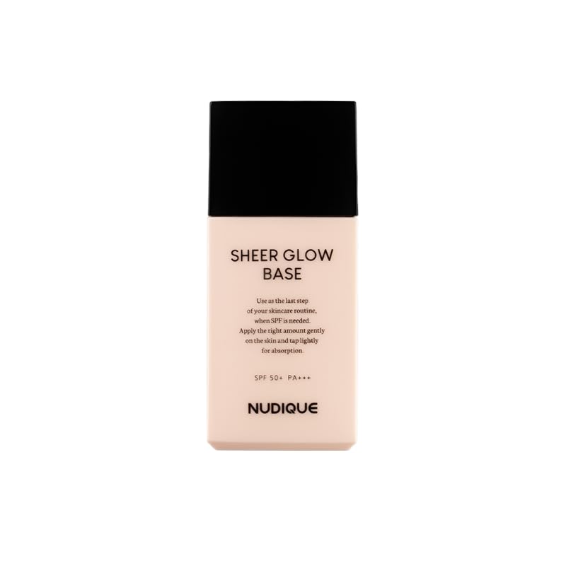 NUDIQUE Sheer Glow Base 35ml Makeup Base Liquid Moisturizing SPF50+ PA+++ UV Protection Sunscreen Tone Up Dry Skin Glowing Skin