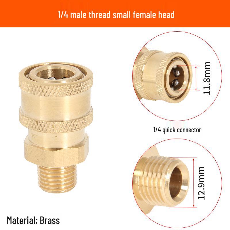 2-Point Brass Quick Connect High-Pressure Water Gun Hose for Car Washing and Cleaning 380.