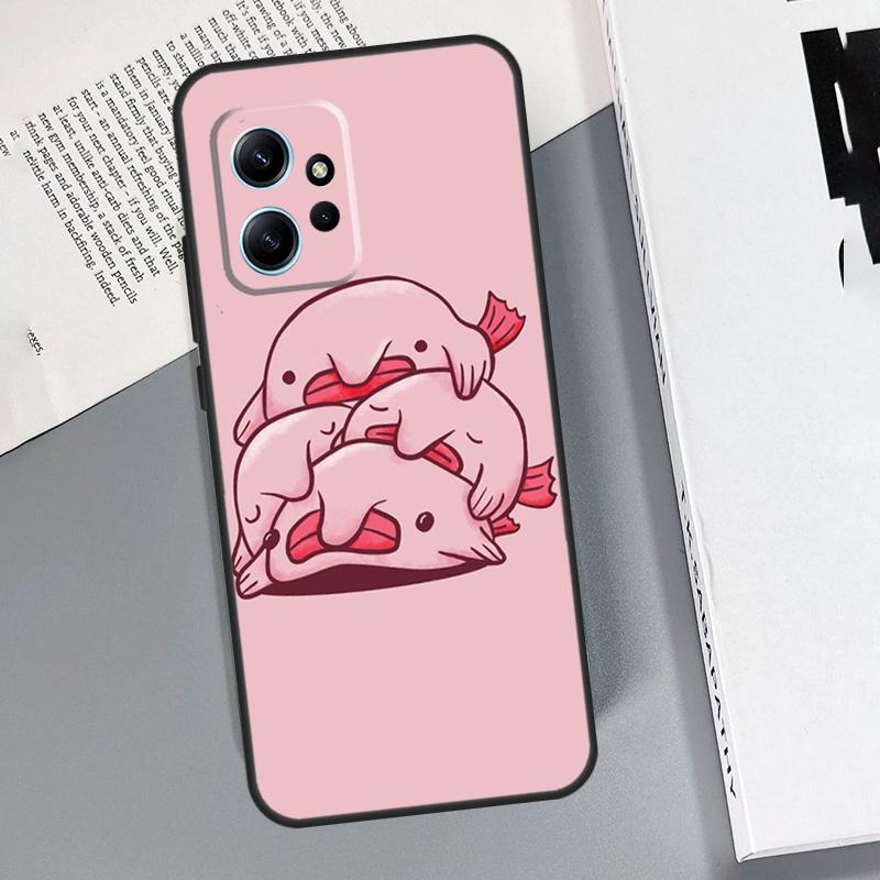 Cartoon Blobfish Case For Xiaomi Redmi Note 14 10 11 12 13 15 Pro Plus Cover For Redmi 15 15C 14C 12C 10C 13C