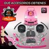 Children's Motor Set with Tools, 61 Pieces, Steering Wheel, Horn, Headlights, Storage Box and Wheels, 40x39x47 Cm, Pink