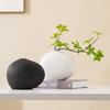 Ceramic Vase Geometric Stripes Pebbles Flower Vase Flower Arrangement Accessories Terrarium Room Decoration Accessories